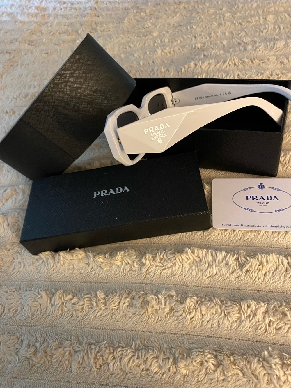 Prada White Logo-Accent Woman’s Sunglasses. Make An Offer ❤️